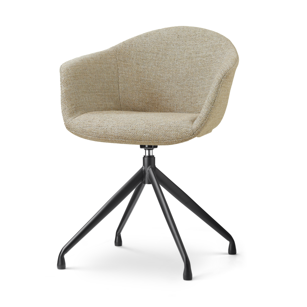 Nolon Nola-Otis Eetkamerstoel Taupe Melange - Draaibaar Zwart