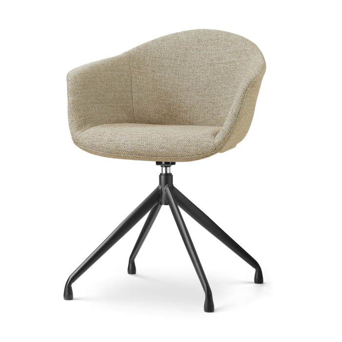 Nolon Nola-Otis Eetkamerstoel Taupe Melange - Draaibaar Zwart