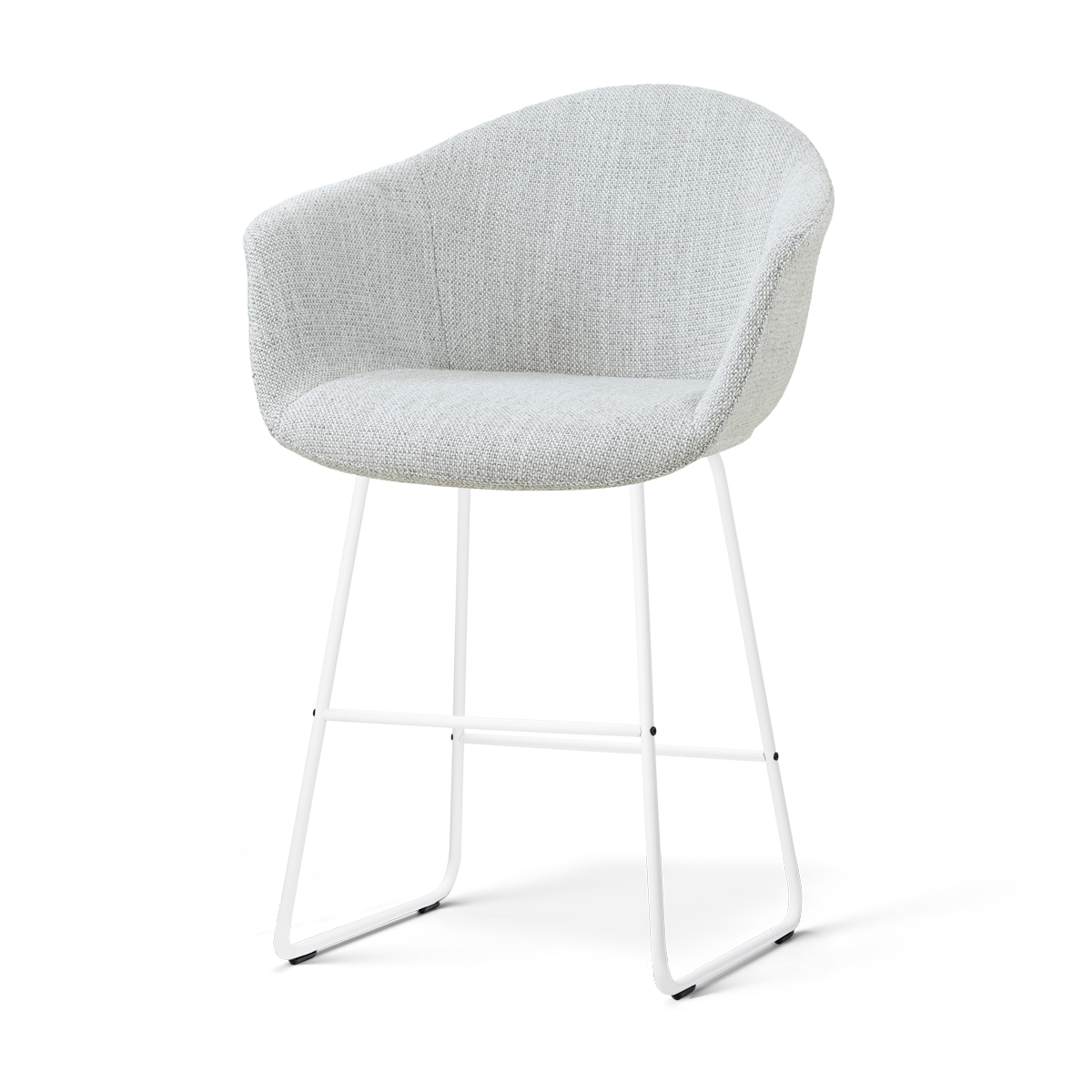 Nolon Nino-Otis Barkruk Grijs Melange - Wit Onderstel - 65 Cm