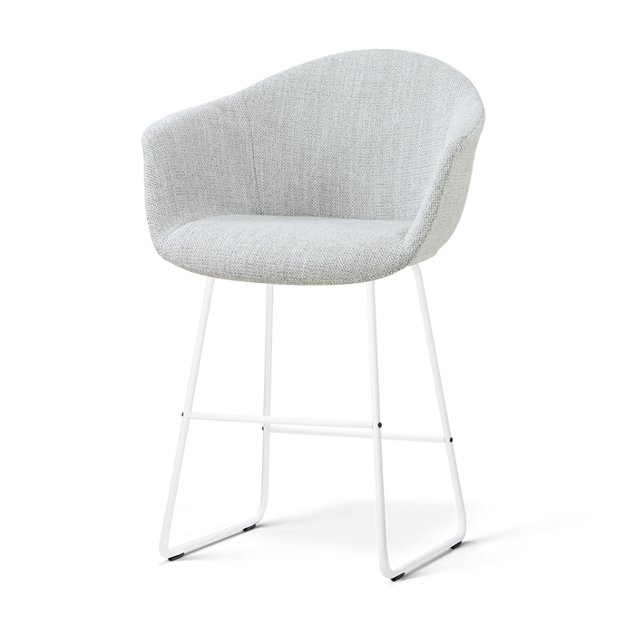 Nolon Nino-Otis Barkruk Grijs Melange - Wit Onderstel - 65 Cm