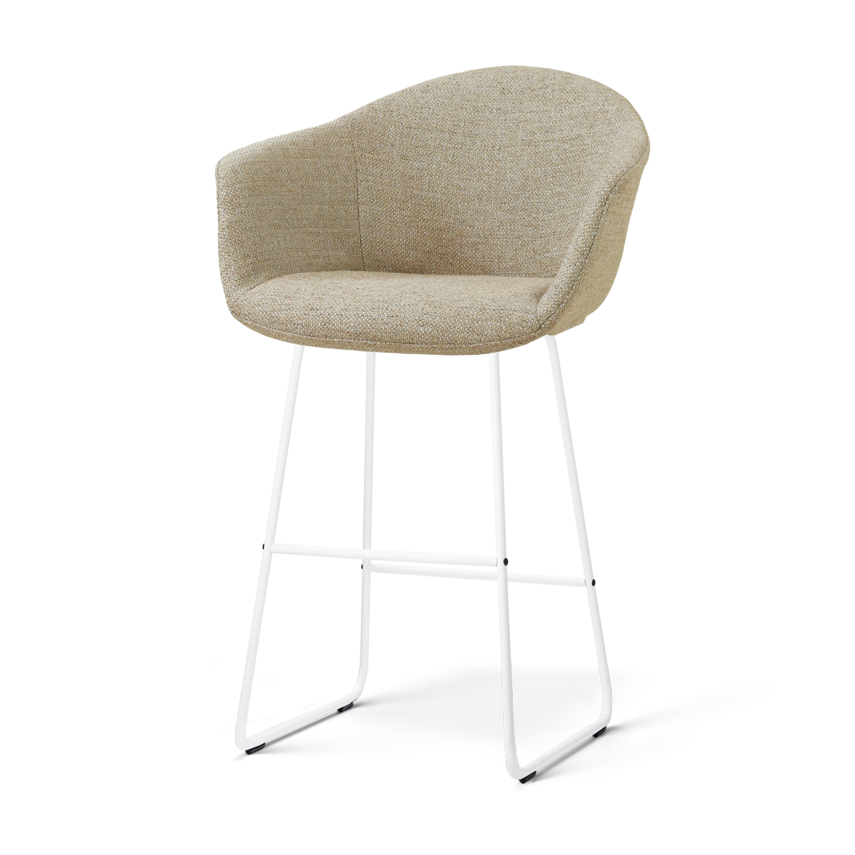 Nolon Nino-Otis barkruk taupe melange - wit onderstel - 75 cm