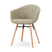 Nolon Nena-Otis Eetkamerstoel Taupe Melange - Houten Onderstel