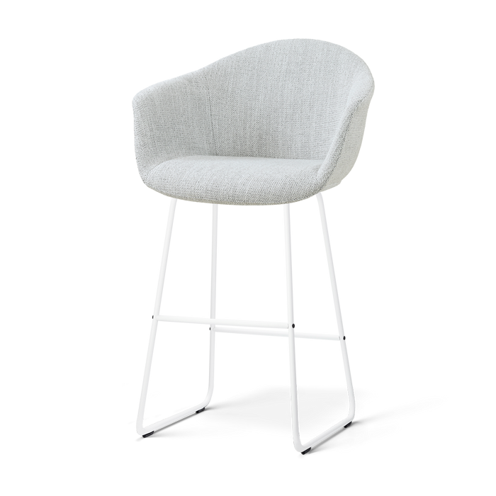 Nolon Nino-Otis barkruk grijs melange - wit onderstel - 75 cm