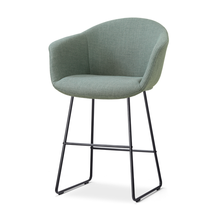 Nolon Nino-Otis barkruk saliegroen - zwart onderstel - 65 cm