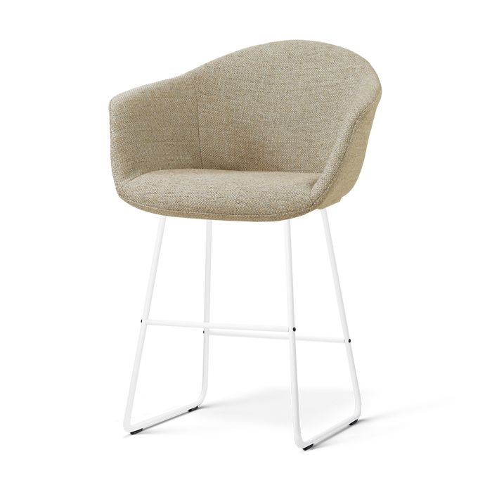 Nolon Nino-Otis barkruk taupe melange - wit onderstel - 65 cm