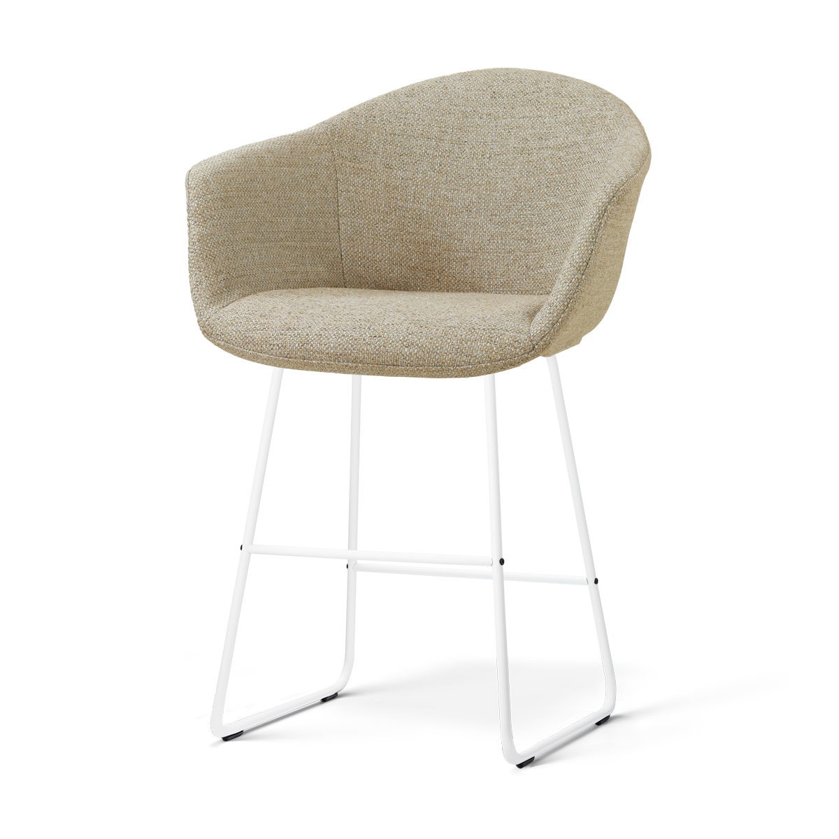 Nolon Nino-Otis Barkruk Taupe Melange - Wit Onderstel - 65 Cm