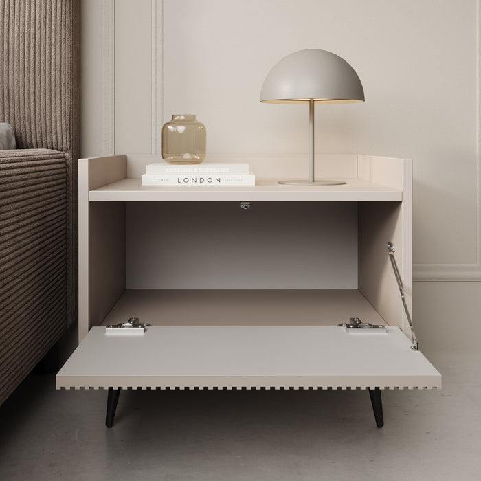 Meubella - Asty - Nachtkastje - Beige