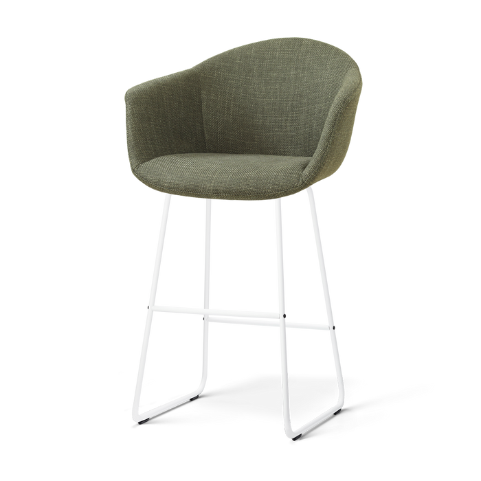 Nolon Nino-Otis barkruk forestgroen - wit onderstel - 75 cm