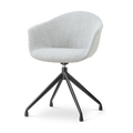 Nolon Nola-Otis Draaibare Eetkamerstoel Grijs Melange - Zwart