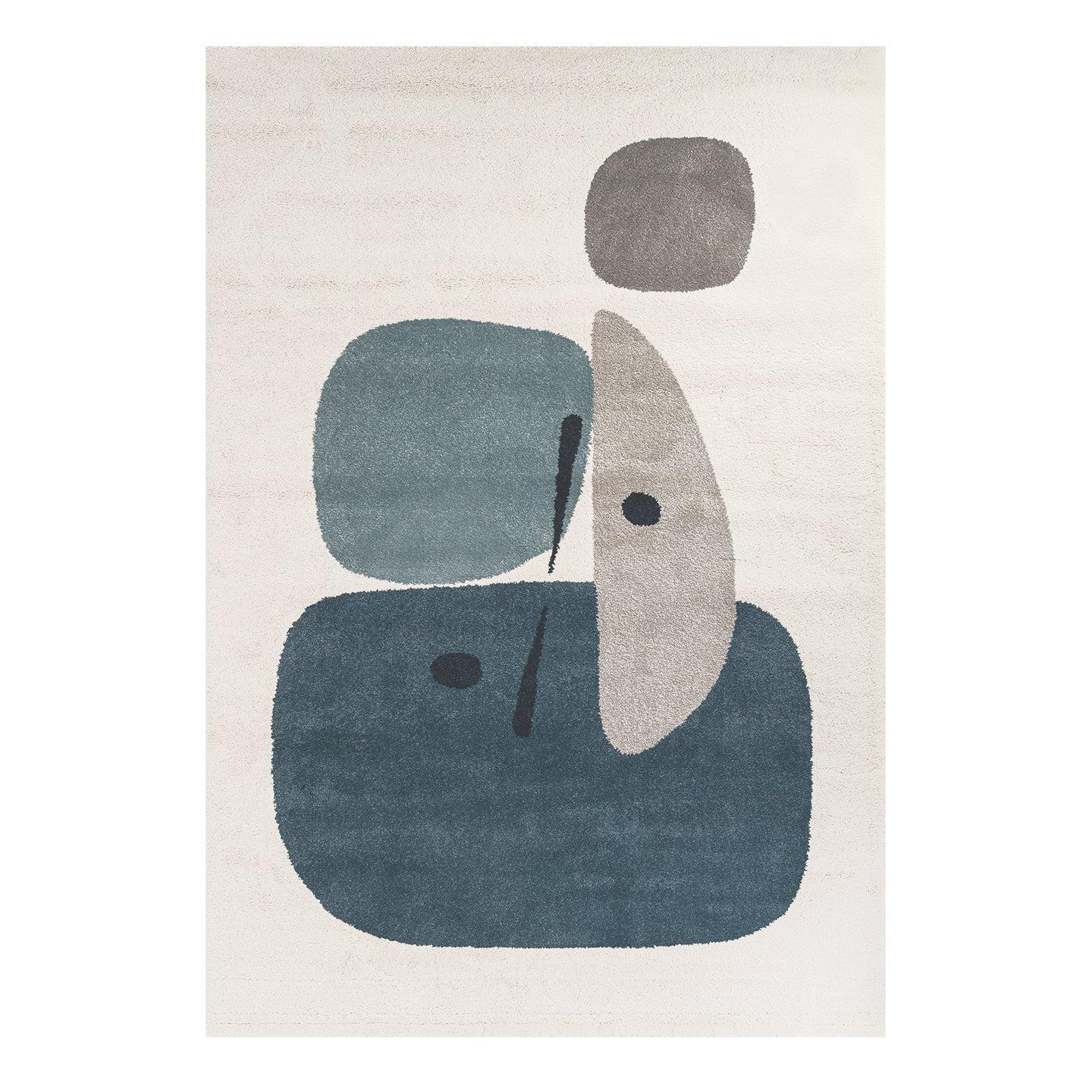 AFK Living vloerkleed Collage - zeer zacht - blauw