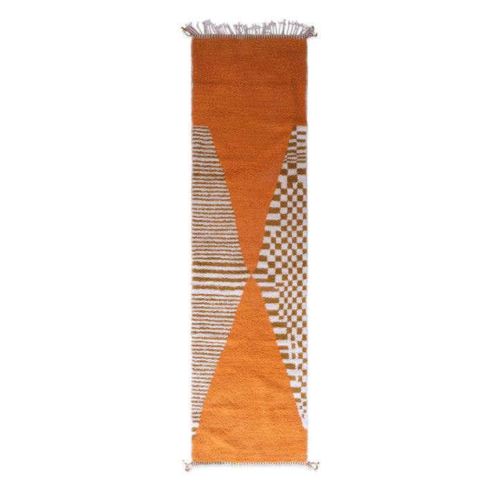 AFK Living vloerkleed Berber - handgemaakt - Wol - 97 x 351 cm