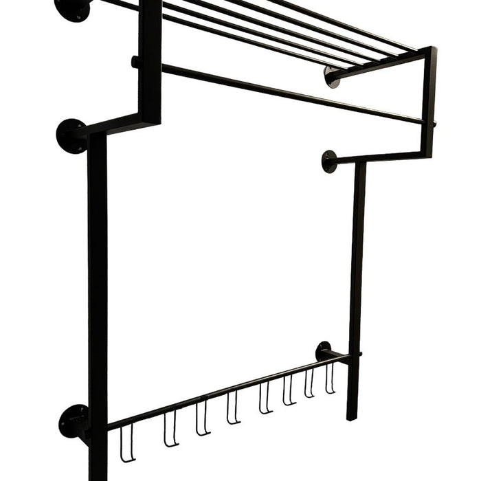 LT-Luce Kapstok Joy Royal XXL Mat Zwart 8 Haken 95 x 75cm