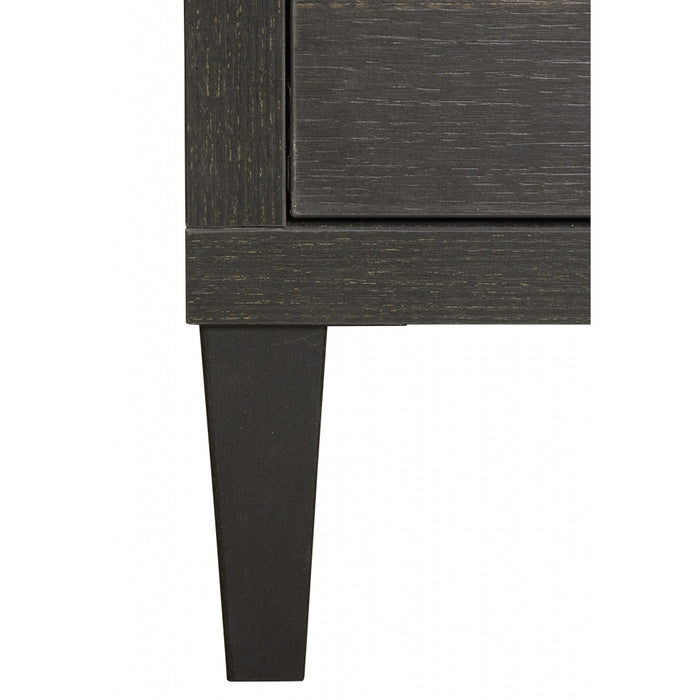 Vitrinekast Zwanenburg Antraciet|Hout - Naturel|Zwart MDF