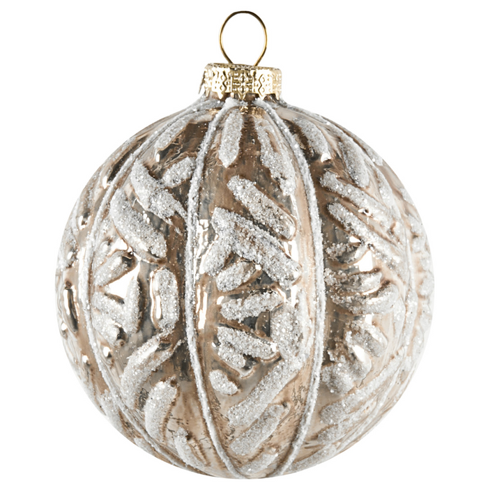 Beliani - WINTERLIGHT - Set van 24 kerstballen - Rosegoud - Glas