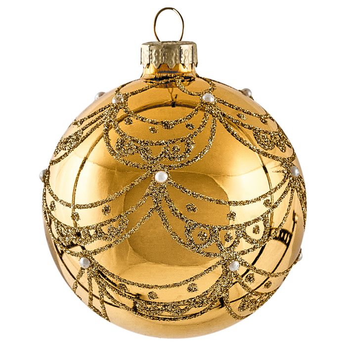 Beliani - ICEDROP - Set van 35 kerstballen - Blauw|Goud - Glas