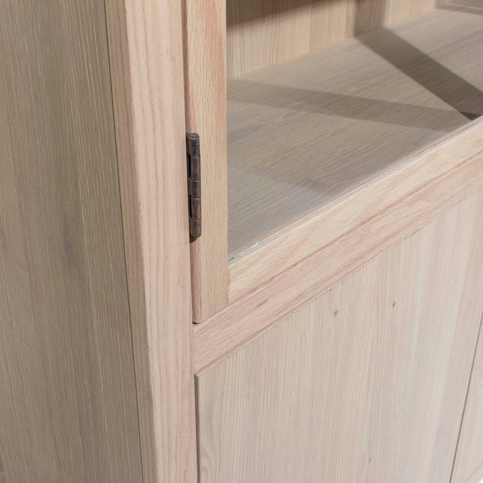 DÉJA Living - Vitrinekast Naturel Hout - 120x40x200cm - Cuenca