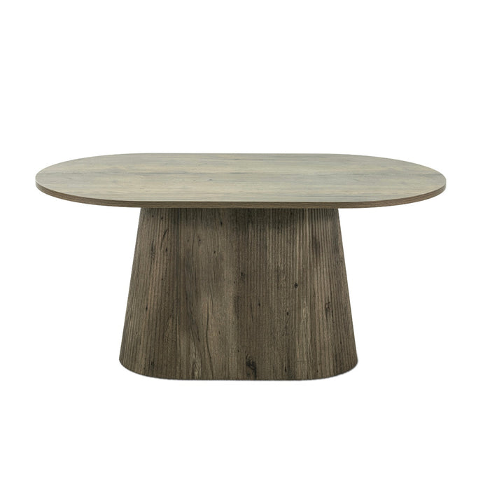 Giga Meubel - Eettafel Ovaal - Donkerbruin Hout - 160x90x75cm - Sylla