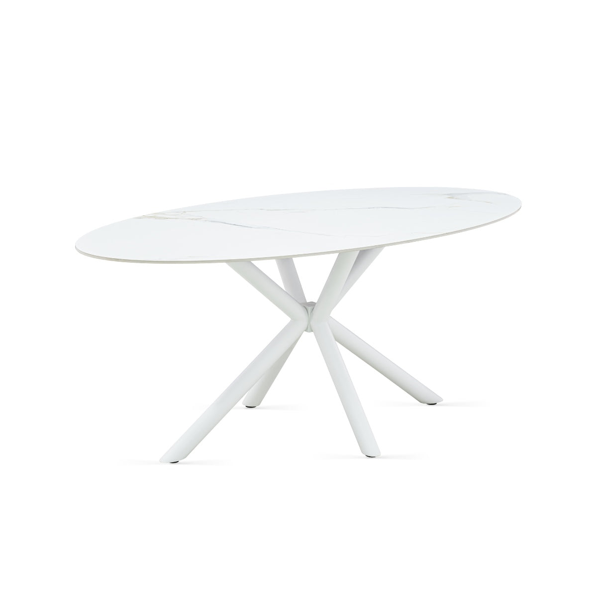 Giga Meubel - Eettafel Roxy Keramisch Wit Ovaal 180cm