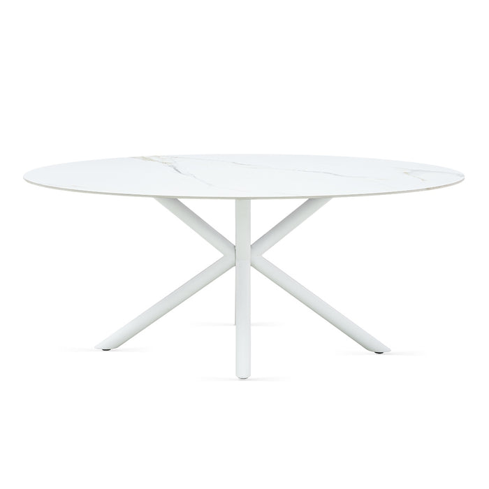 Giga Meubel - Eettafel Roxy Keramisch Wit Ovaal 180cm