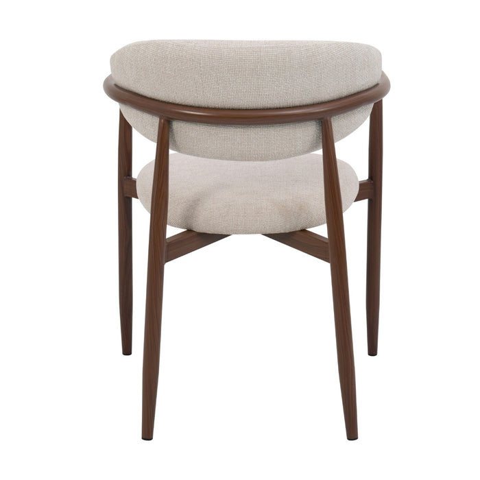 Giga Meubel - Eetkamerstoel Beige|Walnoot - Alexia - Set van 2