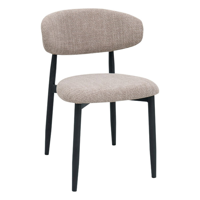 Giga Meubel - Eetkamerstoel Alexia Taupe|Zwart  - Set van 2
