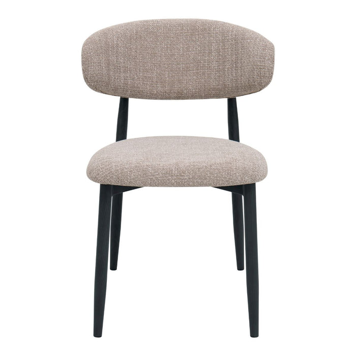 Giga Meubel - Eetkamerstoel Alexia Taupe|Zwart  - Set van 2