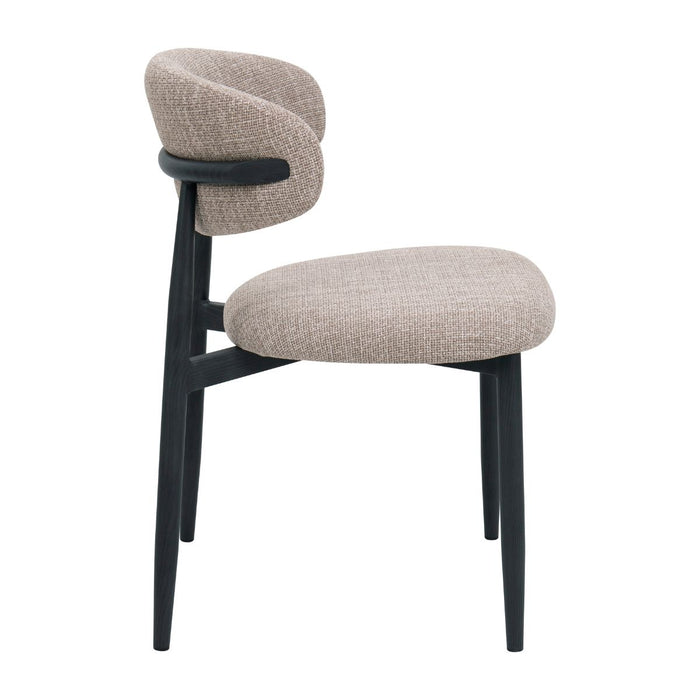 Giga Meubel - Eetkamerstoel Alexia Taupe|Zwart  - Set van 2