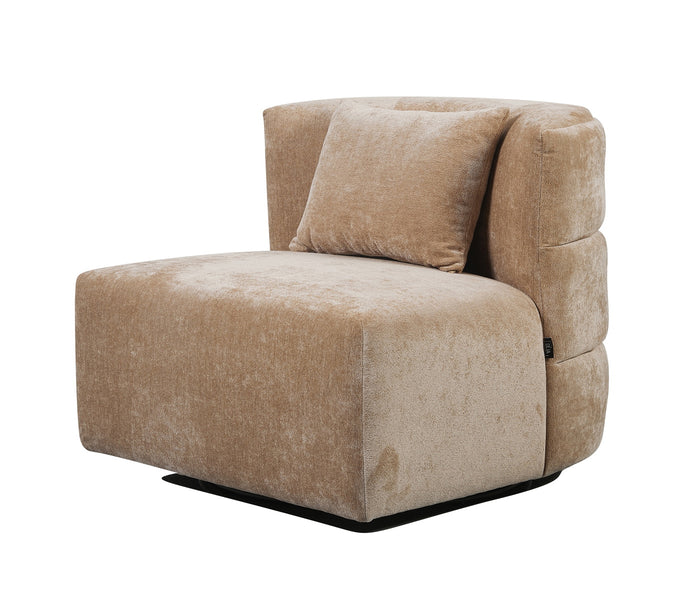 DÉJA Living - Draaifauteuil - Taupe Stof - 88x95x75cm - Ethan