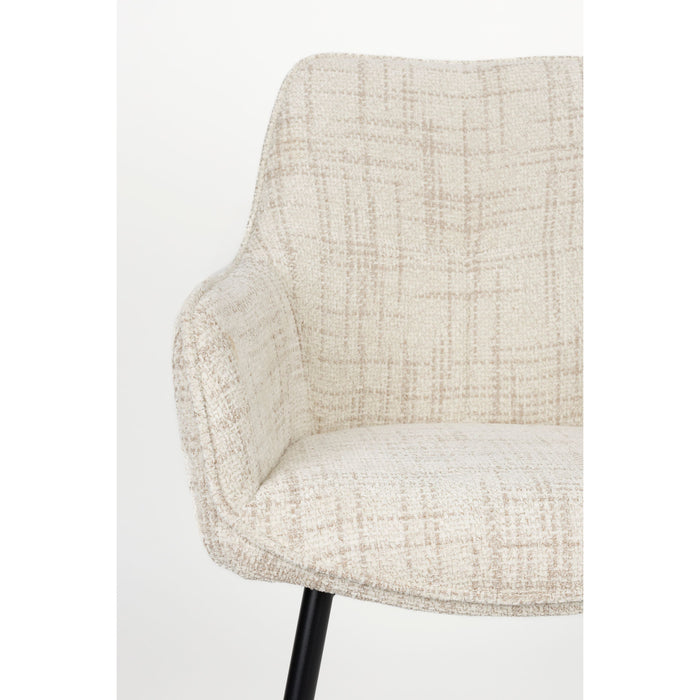 Housecraft Living Jez Eetkamerstoelen met armleuning Beige - Set van 2