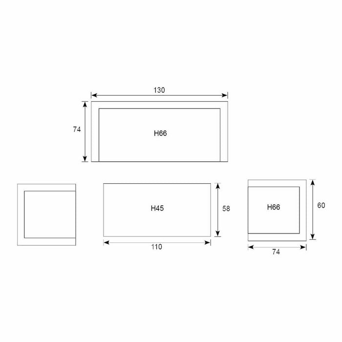 Aloha loungeset - 4-delig - carbon black - zand - light teak Vironwood