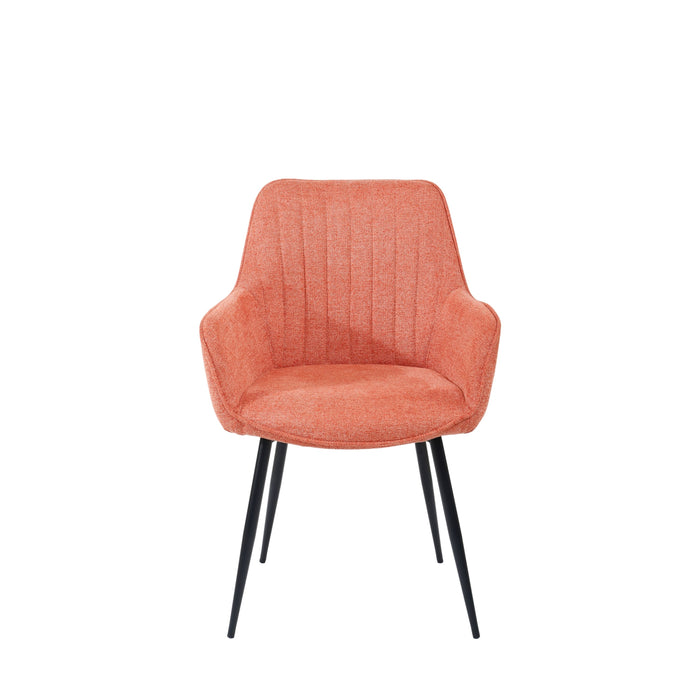 Housecraft Living Maud Eetkamerstoelen met armleuning Roze - Set van 2