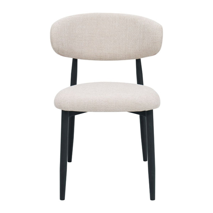 Giga Meubel - Eetkamerstoel Alexia Beige|Zwart  - Set van 2