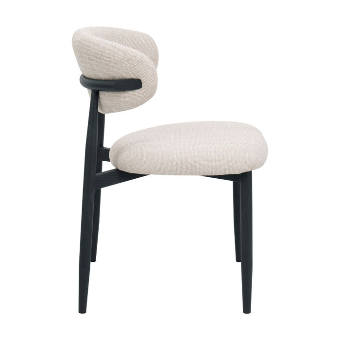 Giga Meubel - Eetkamerstoel Alexia Beige|Zwart  - Set van 2