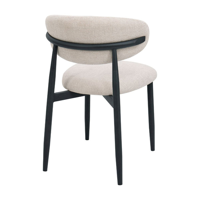 Giga Meubel - Eetkamerstoel Alexia Beige|Zwart  - Set van 2