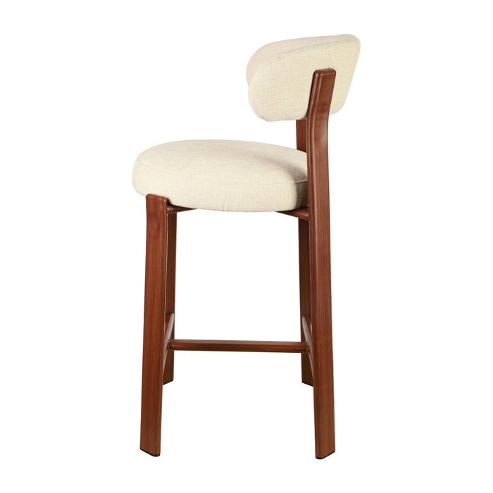 DÉJA Living - Barstoel Beige|Walnoot - Märsta - Set van 2