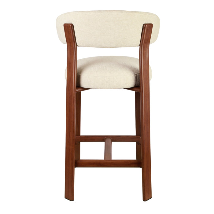 DÉJA Living - Barstoel Beige|Walnoot - Märsta - Set van 2