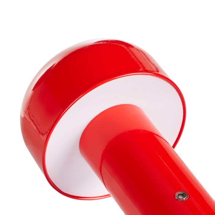 Beliani - BESOS - Tafellamp - Rood - IJzer