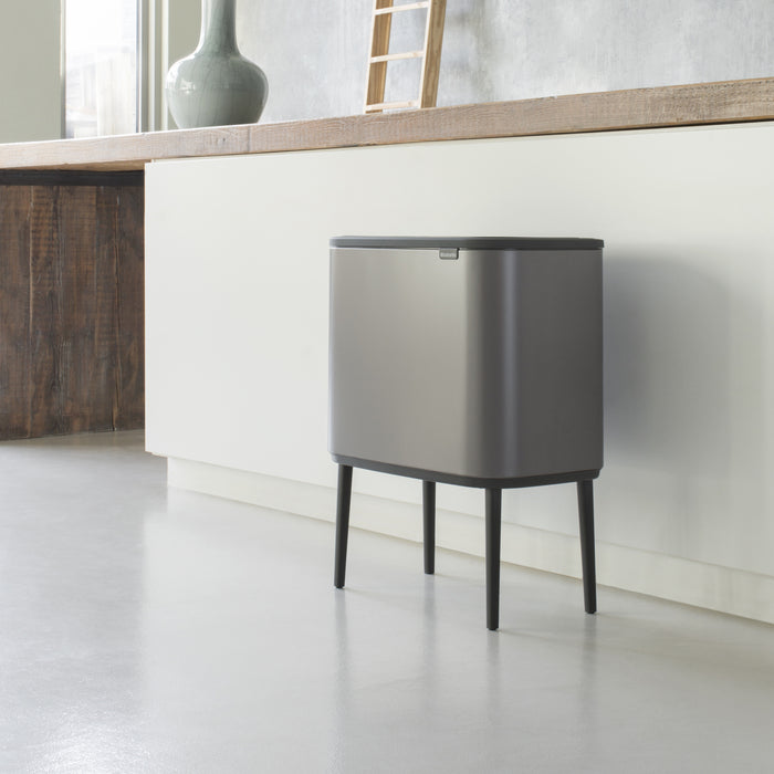 Brabantia Bo Touch Bin Afvalemmer 3 x 11 L - Platinum