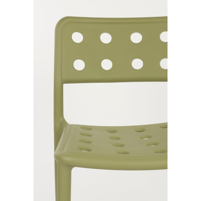 Housecraft Living Serra Tuinstoelen Kunststof Groen - Set van 4