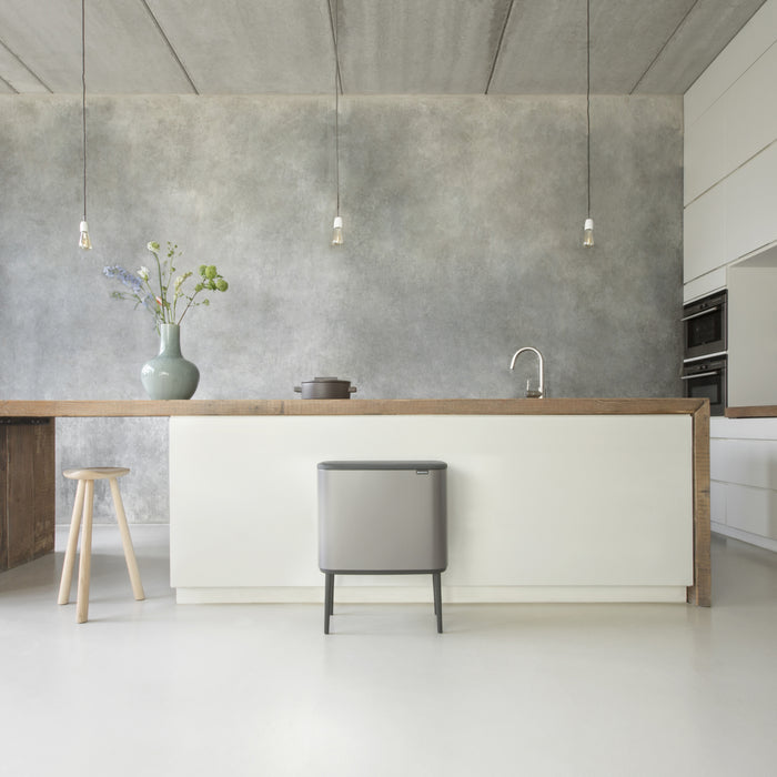 Brabantia Bo Touch Bin Afvalemmer 3 x 11 L - Platinum