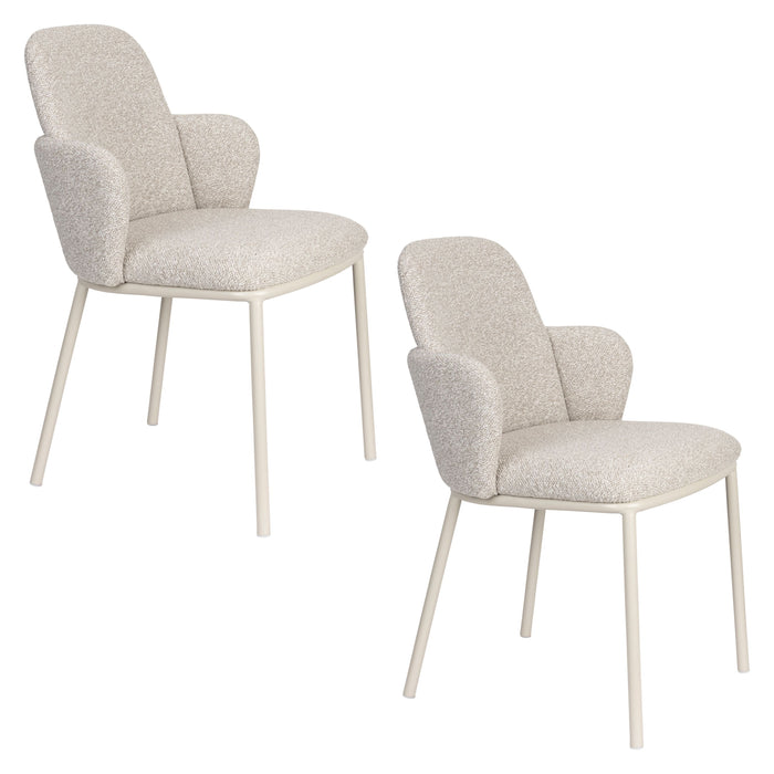 Housecraft Living Jerrico Eetkamerstoelen Licht Beige - Set van 2
