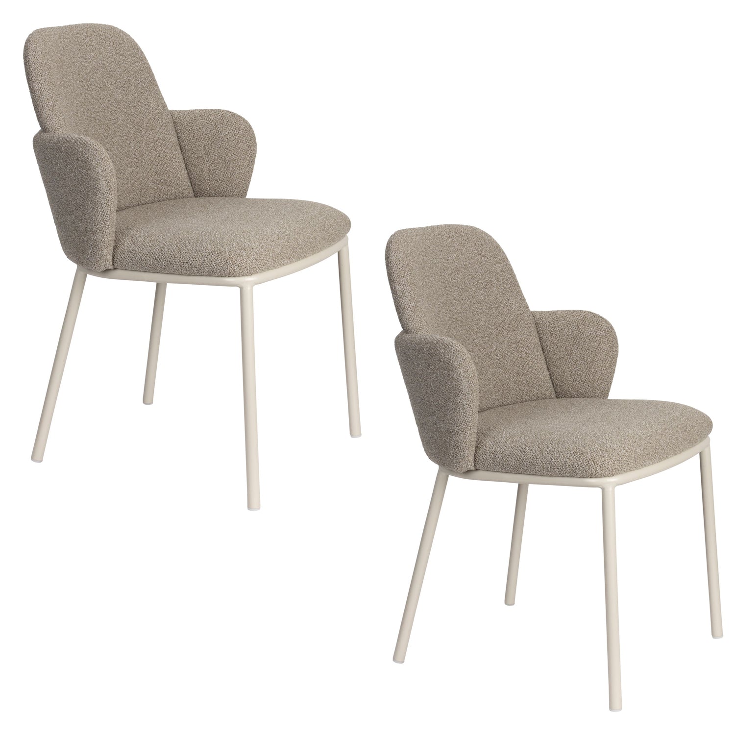 Housecraft Living Jerrico Eetkamerstoelen Bruin Beige - Set van 2