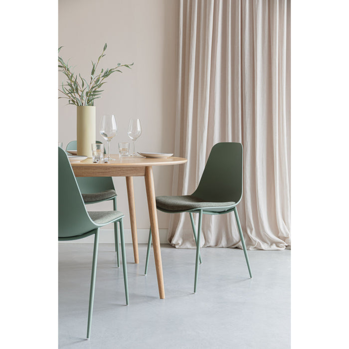 Housecraft Living Jeffrey Eetkamerstoelen Groen - Set van 4