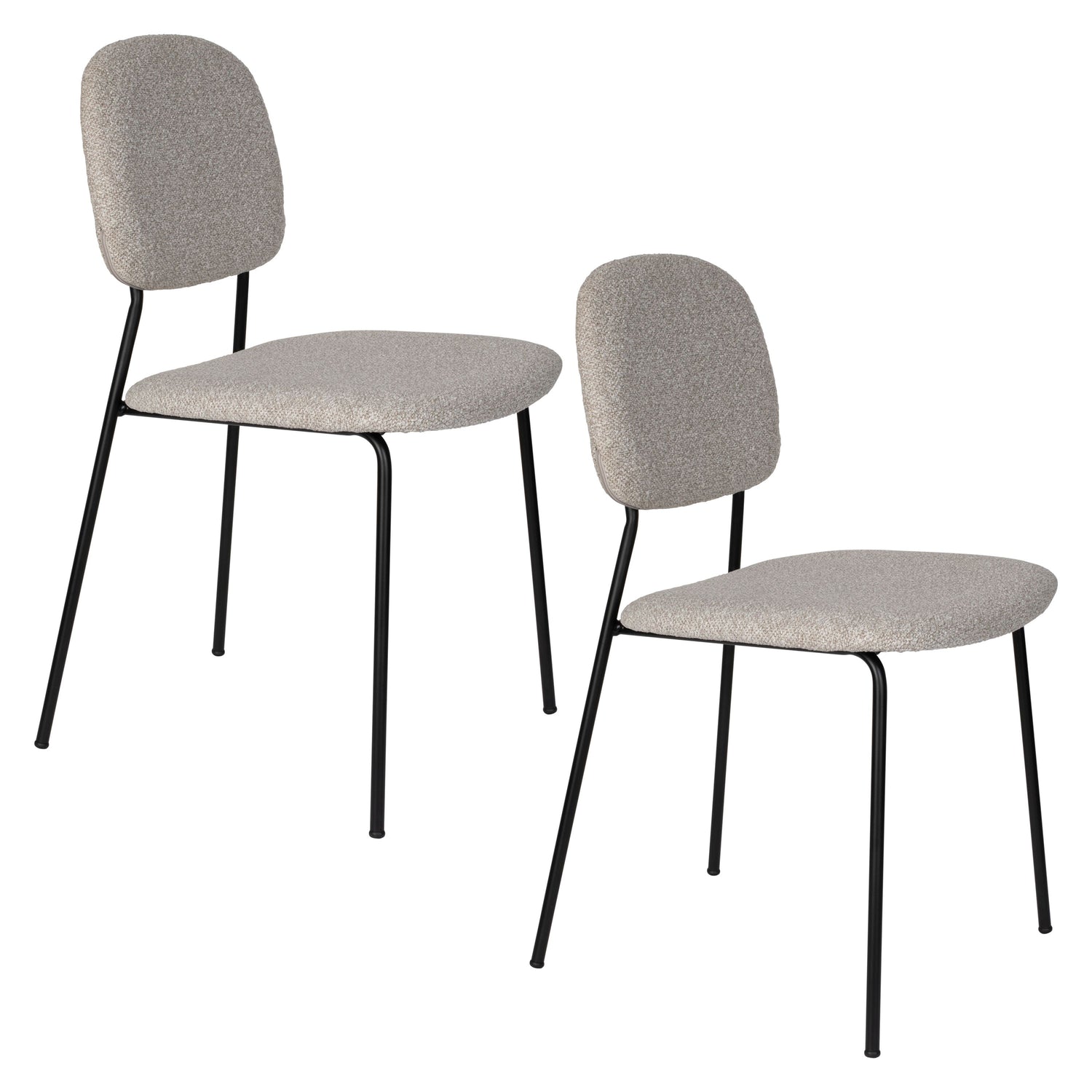 Housecraft Living Roos Eetkamerstoelen Licht Beige - Set van 2