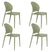 Housecraft Sjoerd Tuinstoelen Kunststof Groen - Set van 4