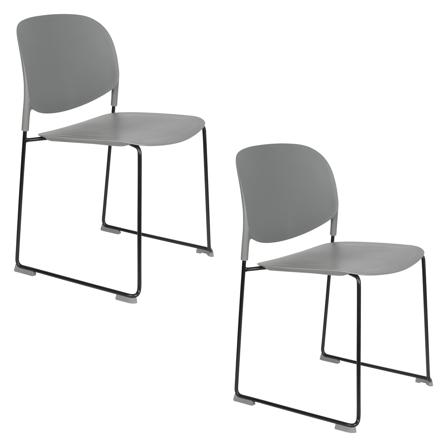 Housecraft Living Stacks Stapelbare Eetkamerstoelen Grijs - Set van 4