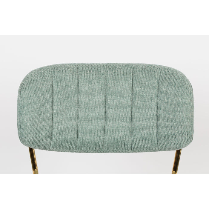 Housecraft Living Jolien Eetkamerstoelen Goud| Lichtgroen - Set van 2