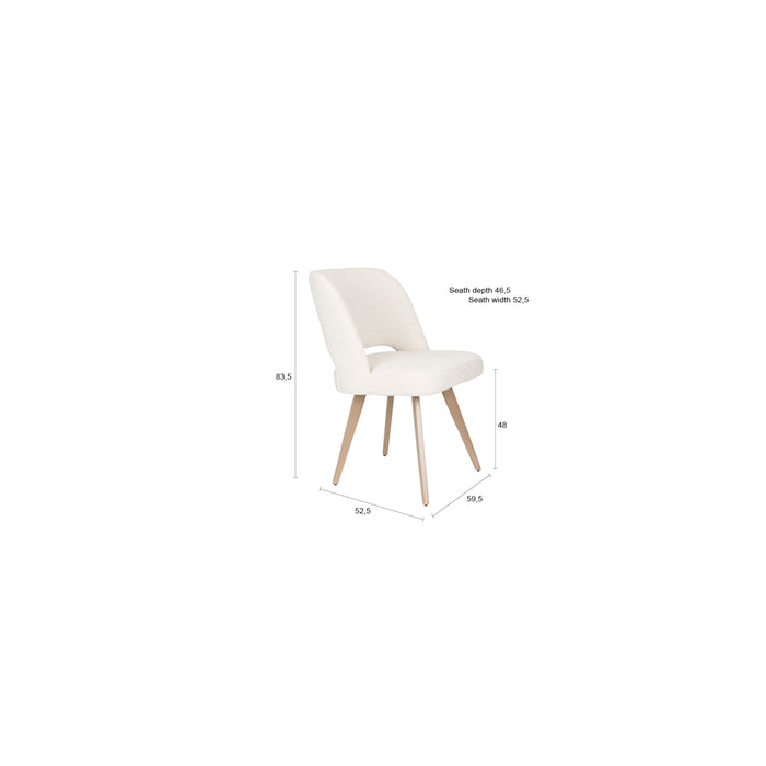 Housecraft Living Yves Eetkamerstoelen Wit - Set van 2