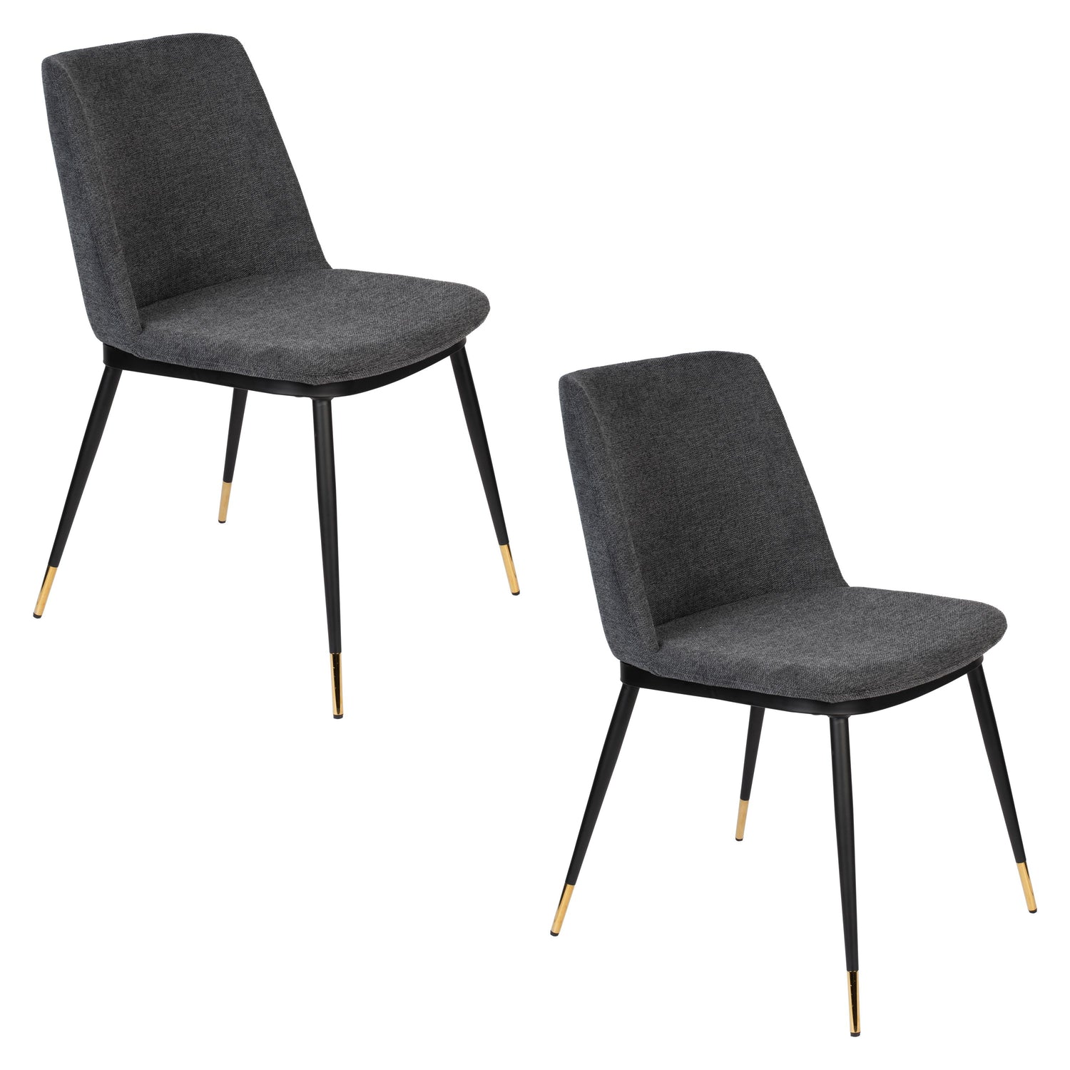 Housecraft Living Lionel Eetkamerstoelen Donkergrijs - Set van 2
