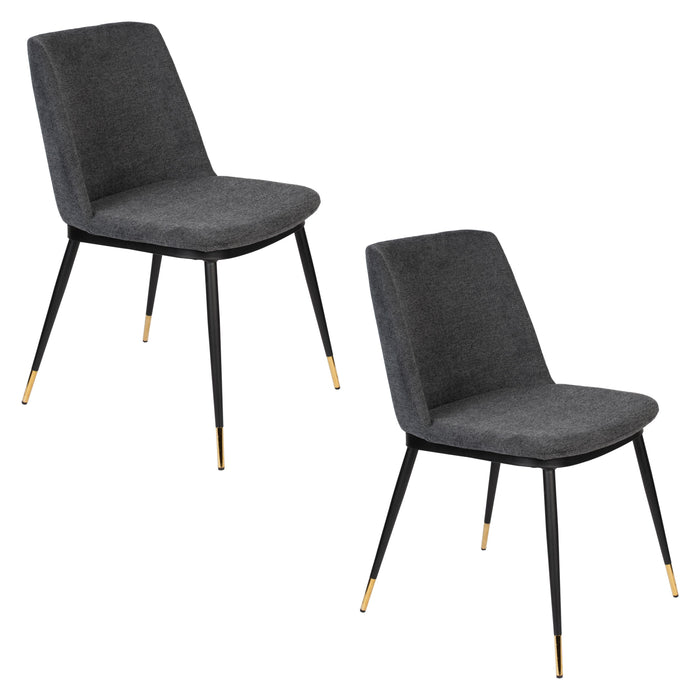 Housecraft Living Lionel Eetkamerstoelen Donkergrijs - Set van 2